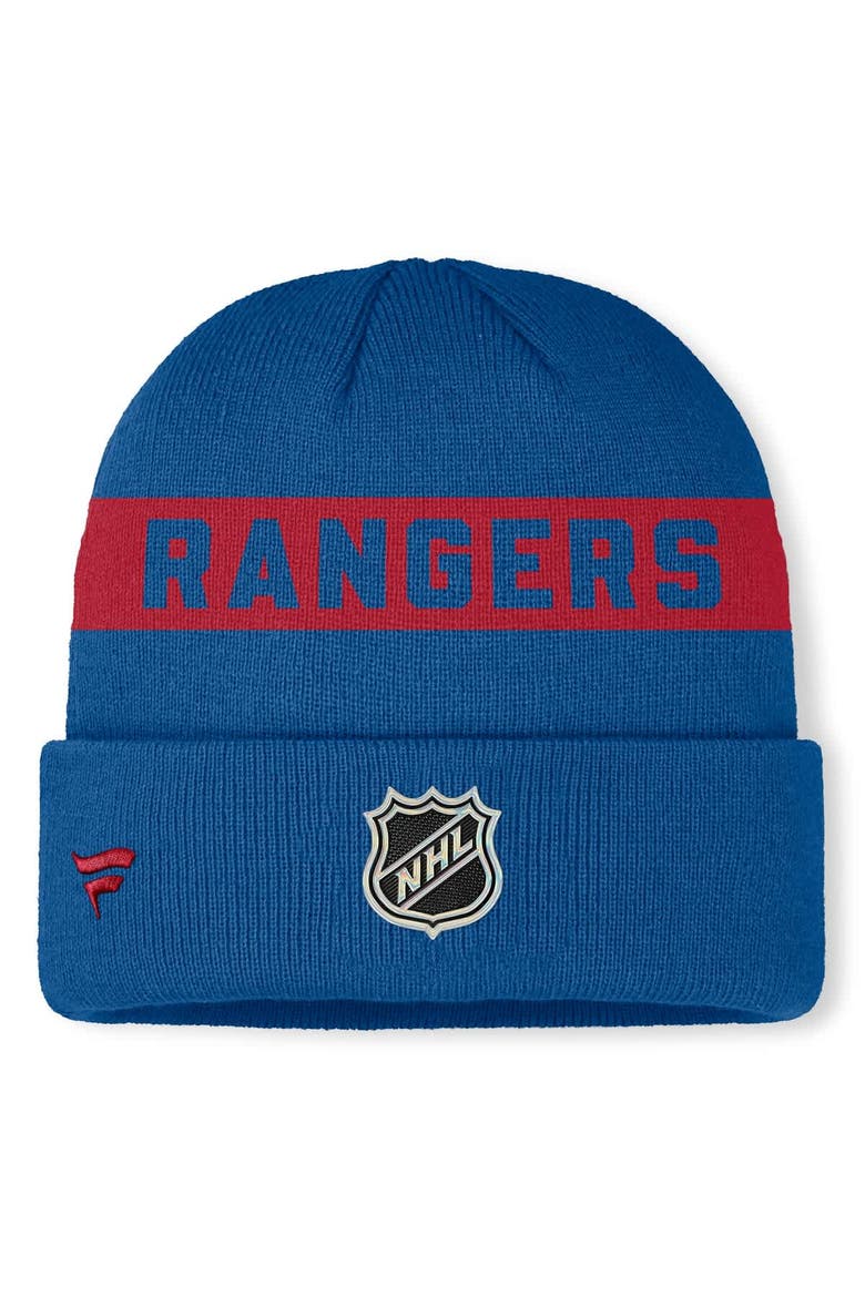 Men's Fanatics Blue New York Rangers Centennial Authentic Pro Cuffed Knit Hat, Alternate, color, Blue