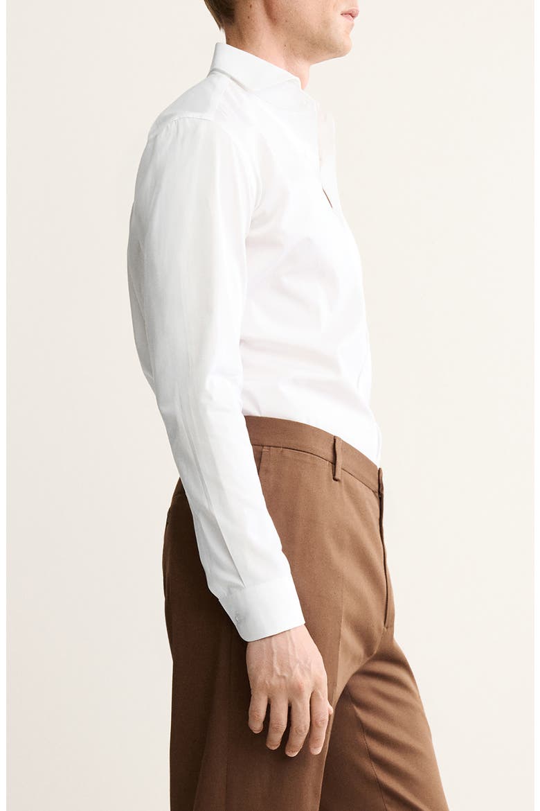 Cotton Button-Up Shirt, Alternate, color, WHITE