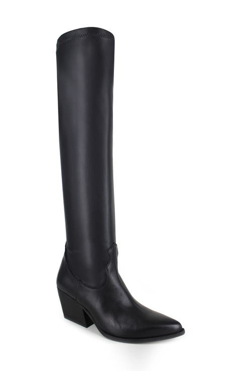 Betty Water Resistant Knee High Western Boot (Women)
