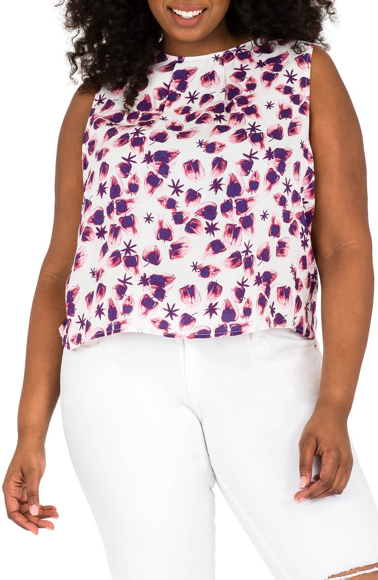 Poetic Justice Nya Leaf Print Tank, Main, color, 