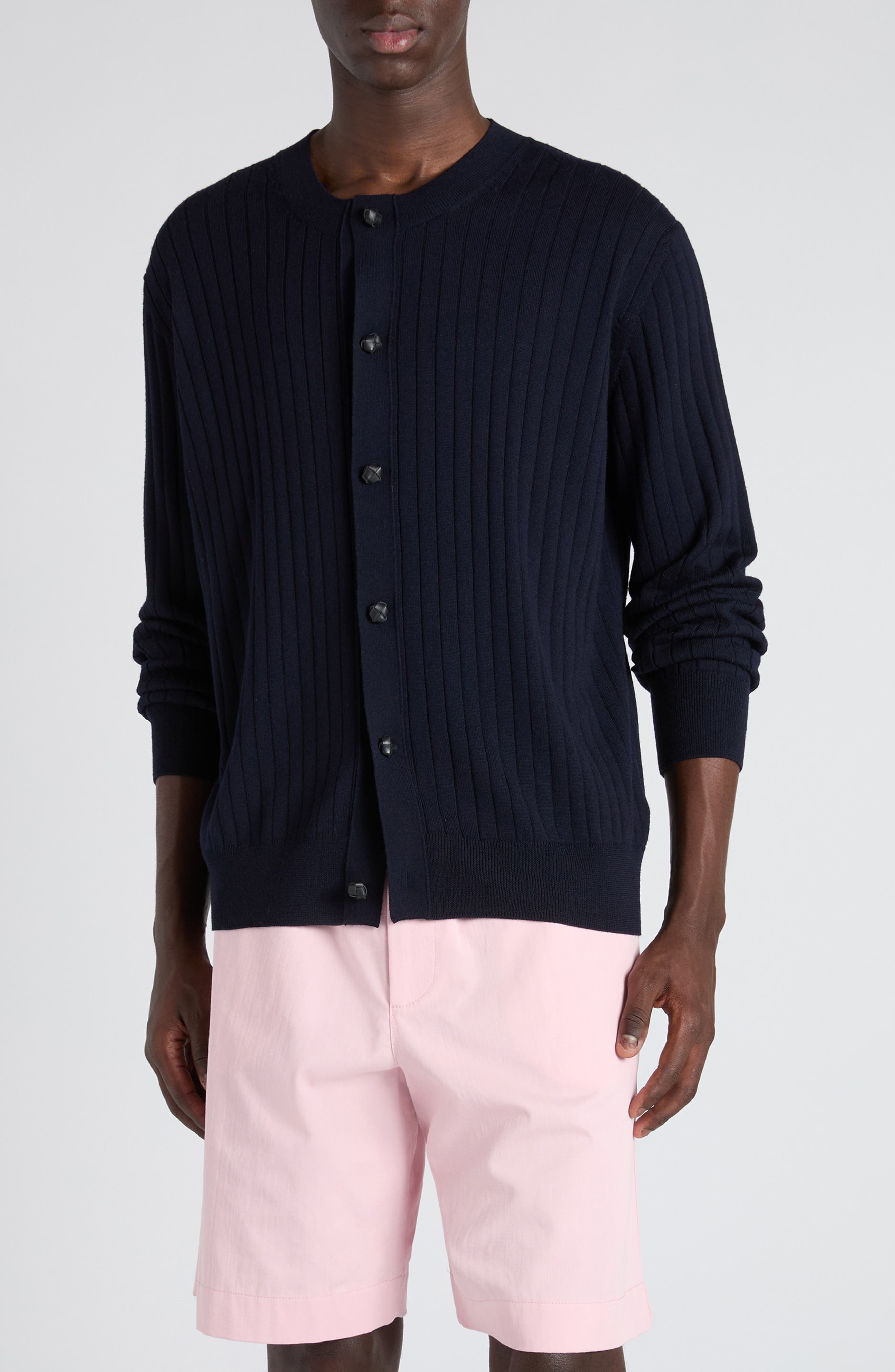 Rib Wool Cardigan