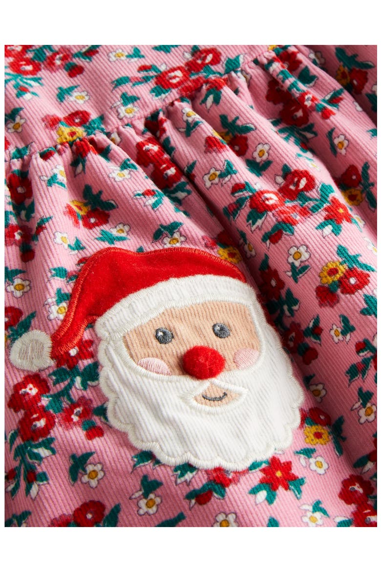 Father Christmas Appliqué Corduroy Dress, Alternate, color, BOTO PINK FATHER CHRISTMAS