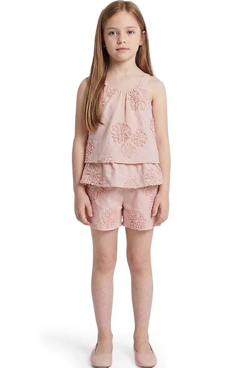 Kids' Floral Appliqué Shorts, Alternate, color, BLUSH