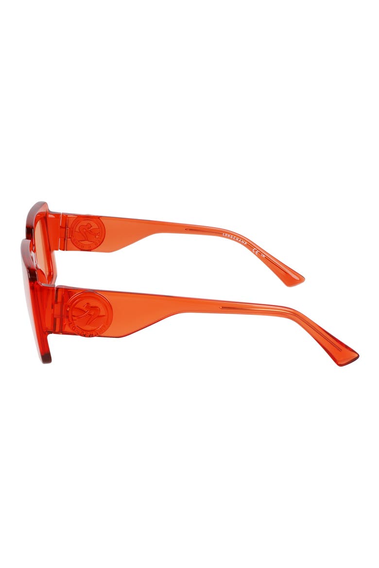 53mm Rectangular Sunglasses, Alternate, color, ORANGE