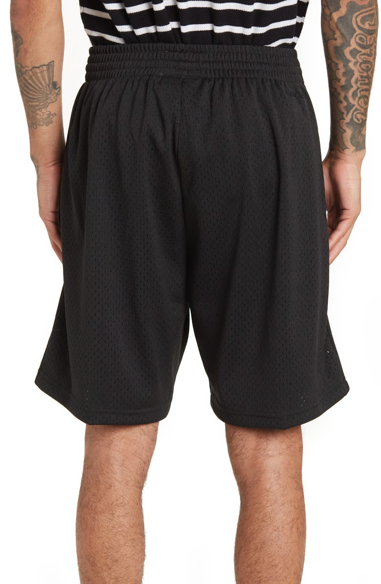 Mitchell & Ness NBA Iridescent Logo Mesh Shorts, Alternate, color,