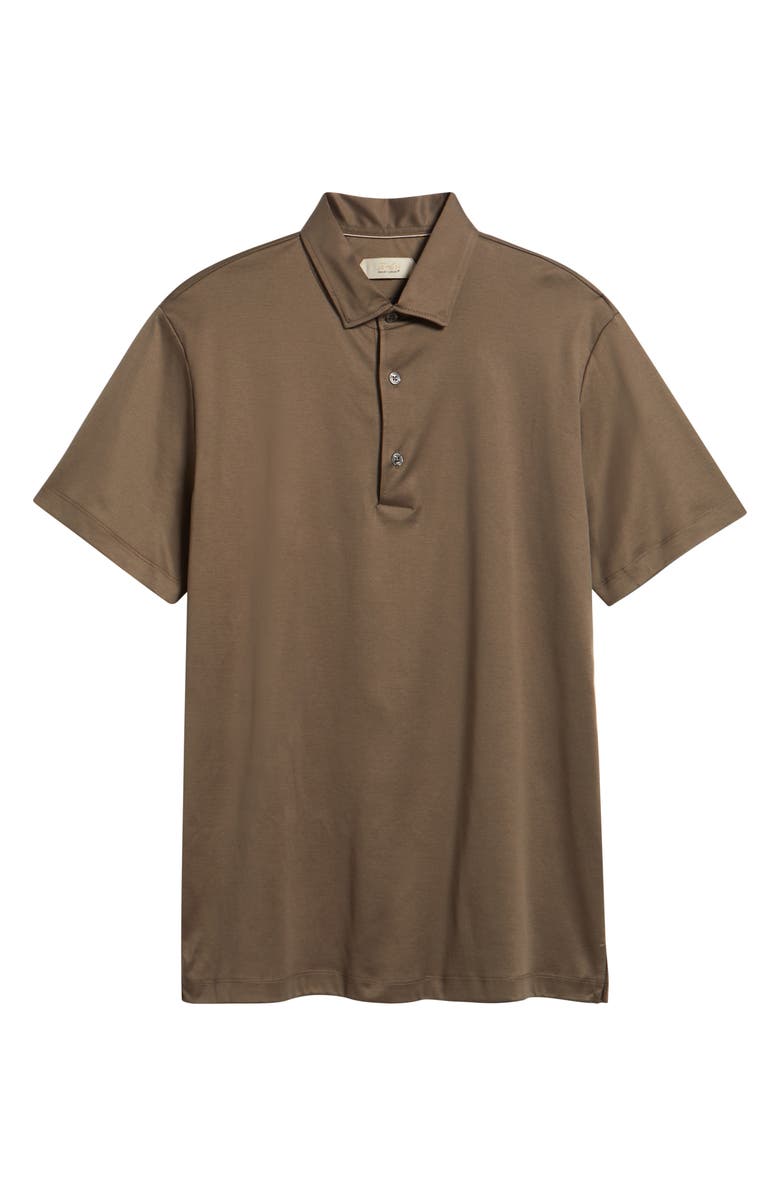 Aurélien AUR1 Solid Cotton Polo, Alternate, color, Ash Grey