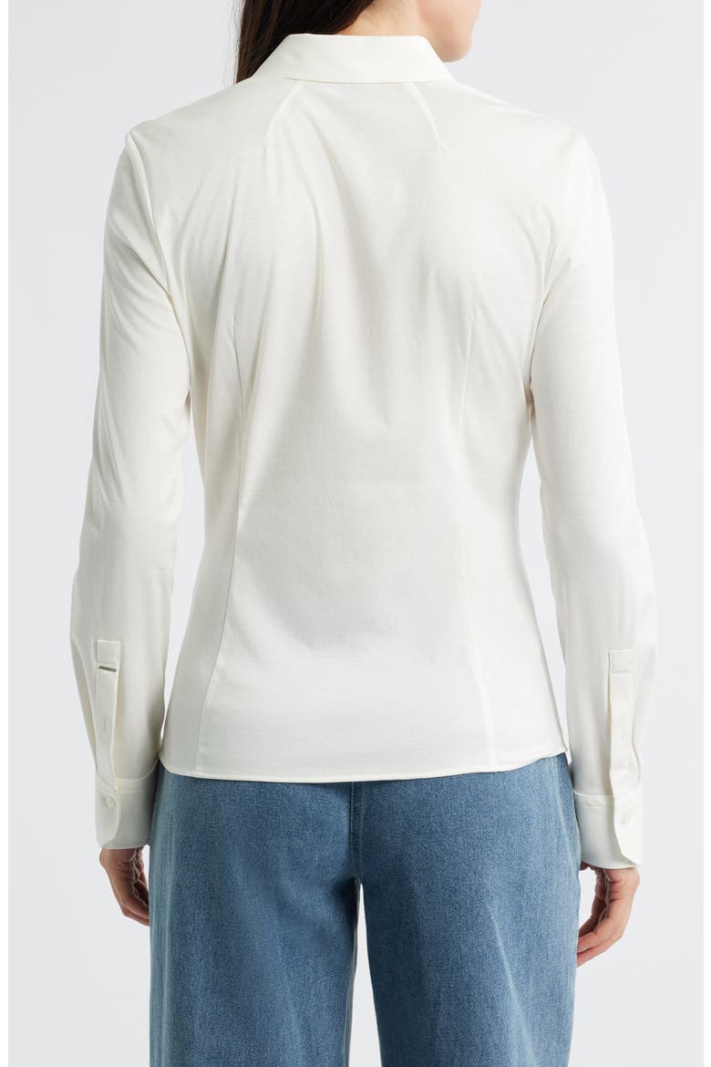 Bronta Tuesday Cotton Button-Up Shirt, Alternate, color, SOFT CREAM