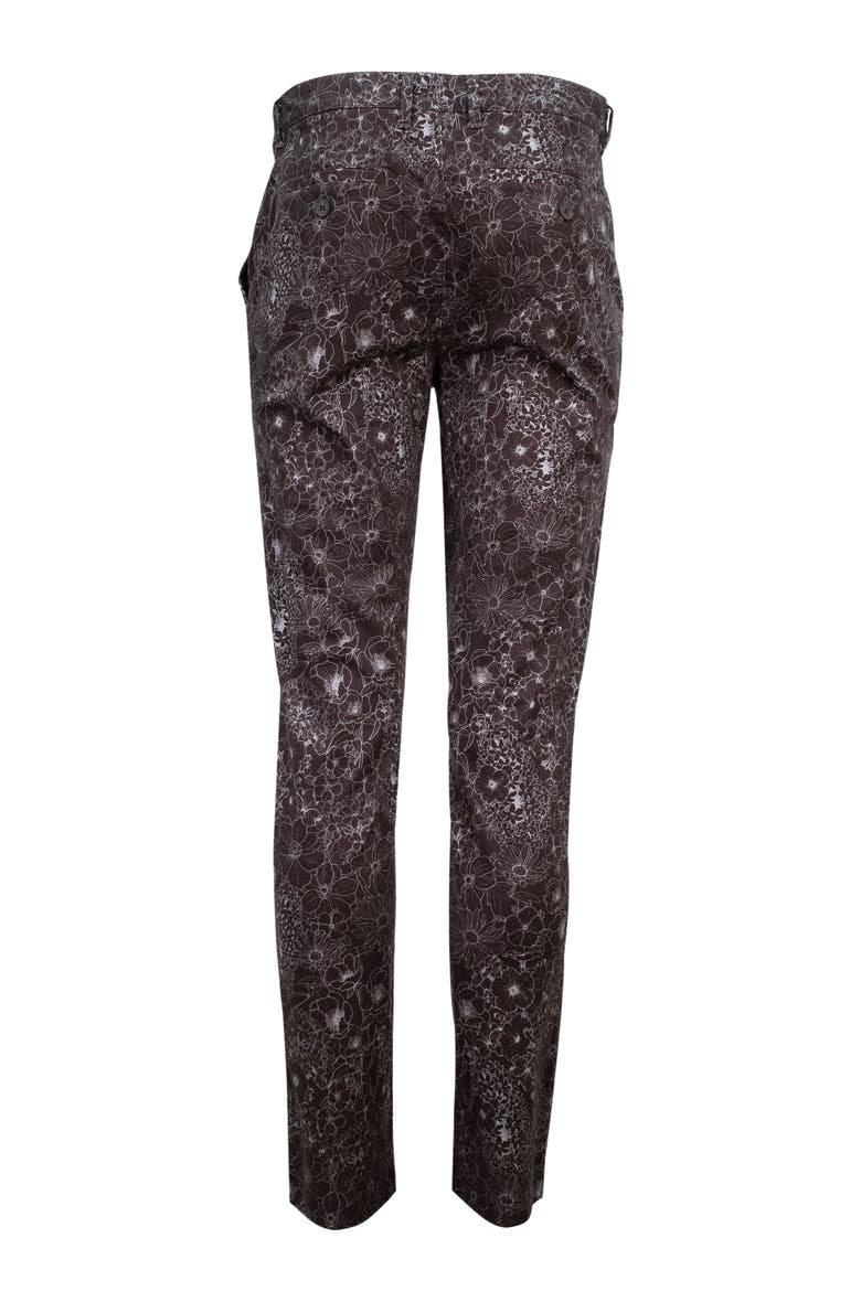 Jack Flat Front Chino Pant In Augustus Floral, Alternate, color, Outline Floral Black