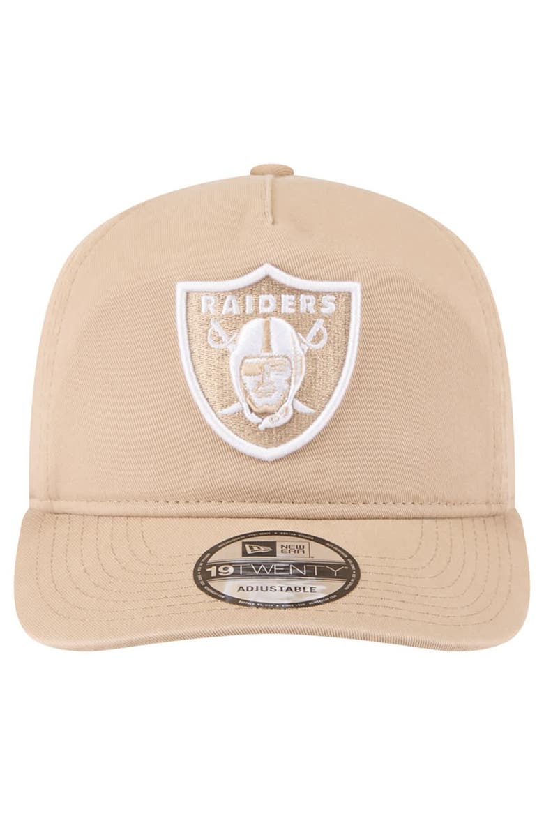 Men's New Era Tan Las Vegas Raiders 19TWENTY Adjustable Hat, Alternate, color, Tan