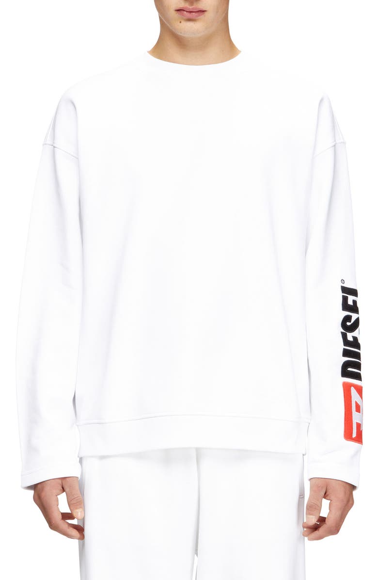 DIESEL<sup>®</sup> S-Boxt-NC-Div Sweatshirt, Main, color, White