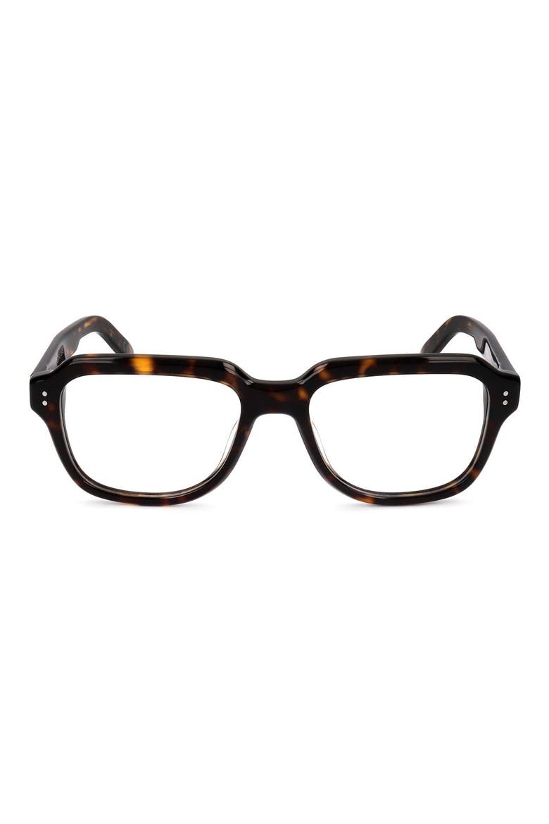 59mm Rectangular Optical Glasses, Main, color, TORTOISESHELL