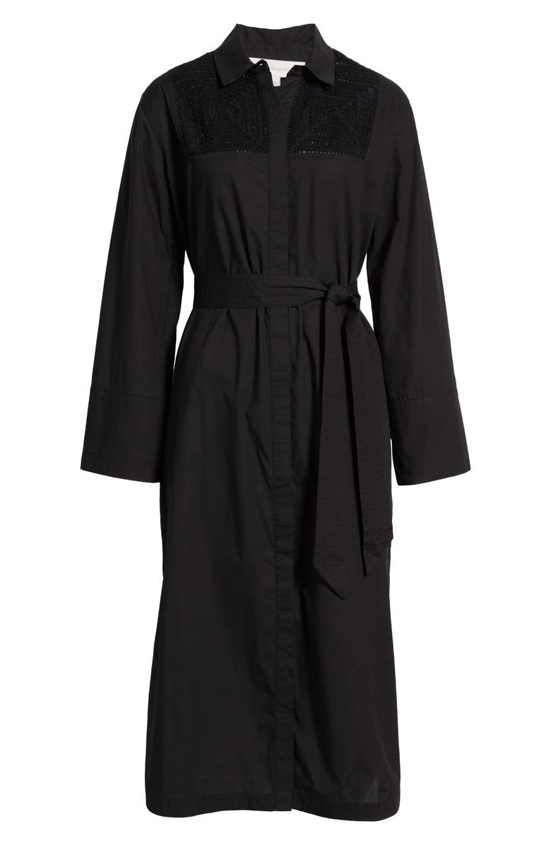 Cleobella Bailey Long Sleeve Midi Dress, Alternate, color, Black