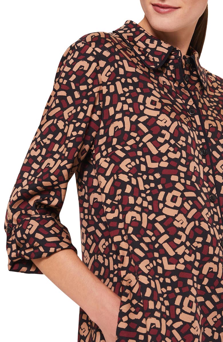 Hobbs Aubery Abstract Print Shirtdress, Alternate, color, 