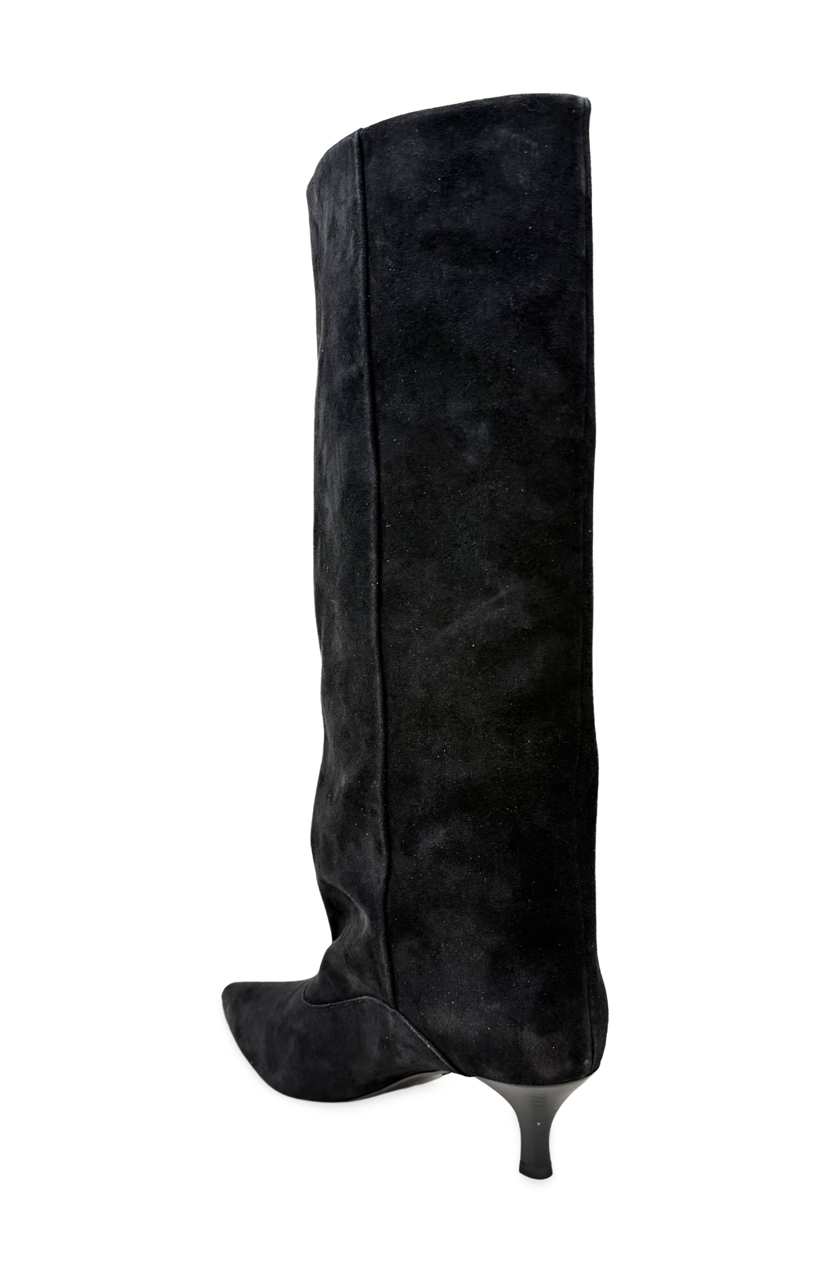 Yvonne Faux Suede Knee High Boot, Alternate, color, BLACK SUEDE