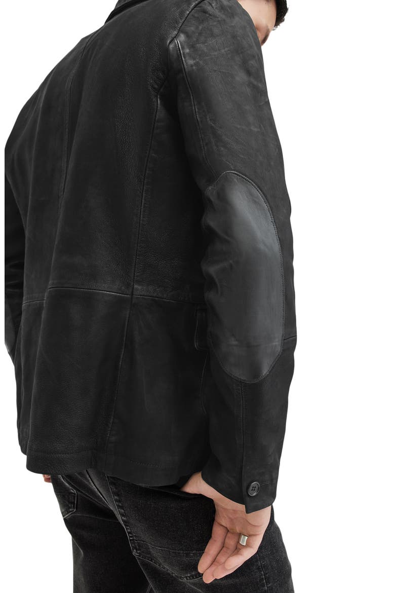 Survey Layered Leather Jacket, Alternate, color, BLACK