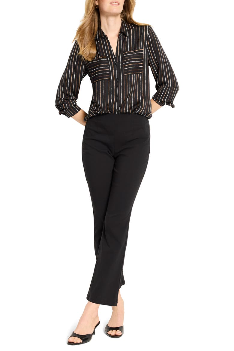 Painted Stripe Button-Up Shirt, Alternate, color, BLACK MULTI