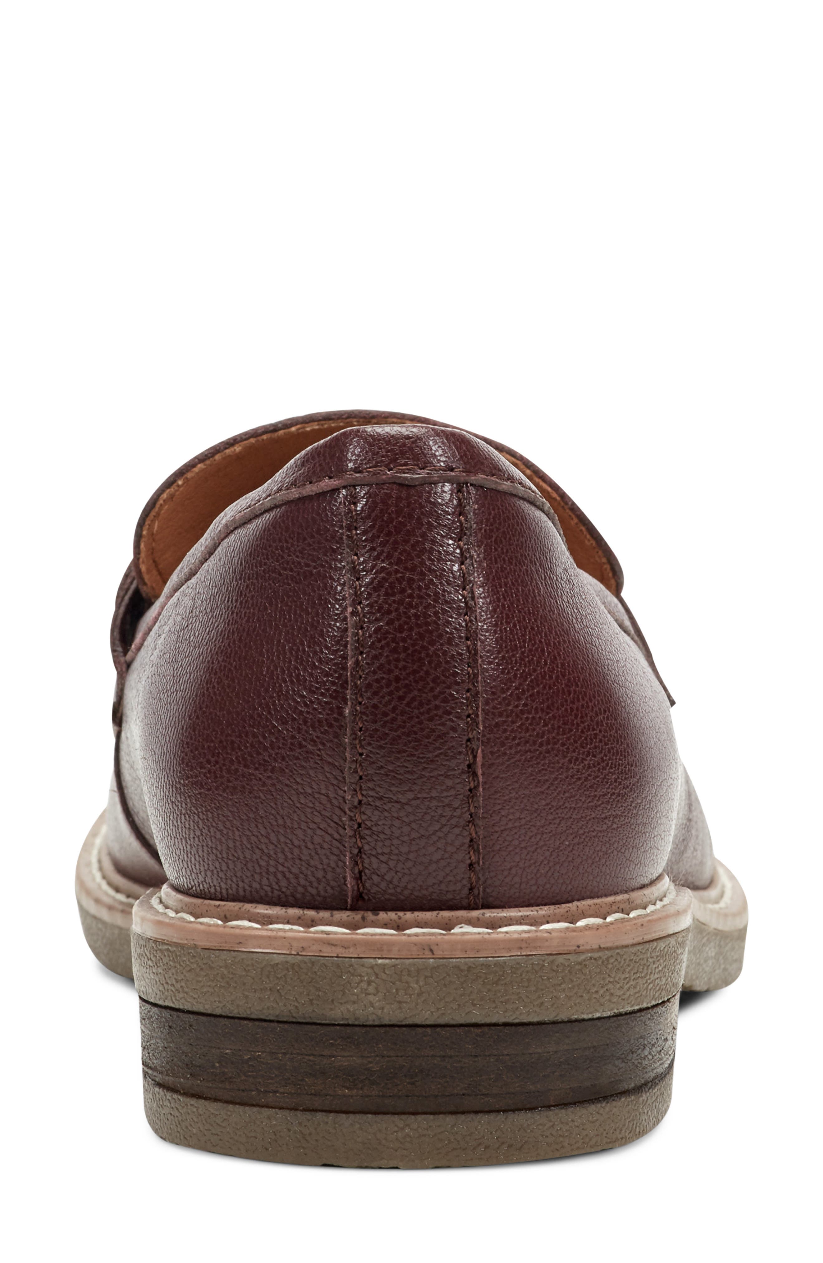 Jade Knot Detail Loafer, Alternate, color, DARK RED
