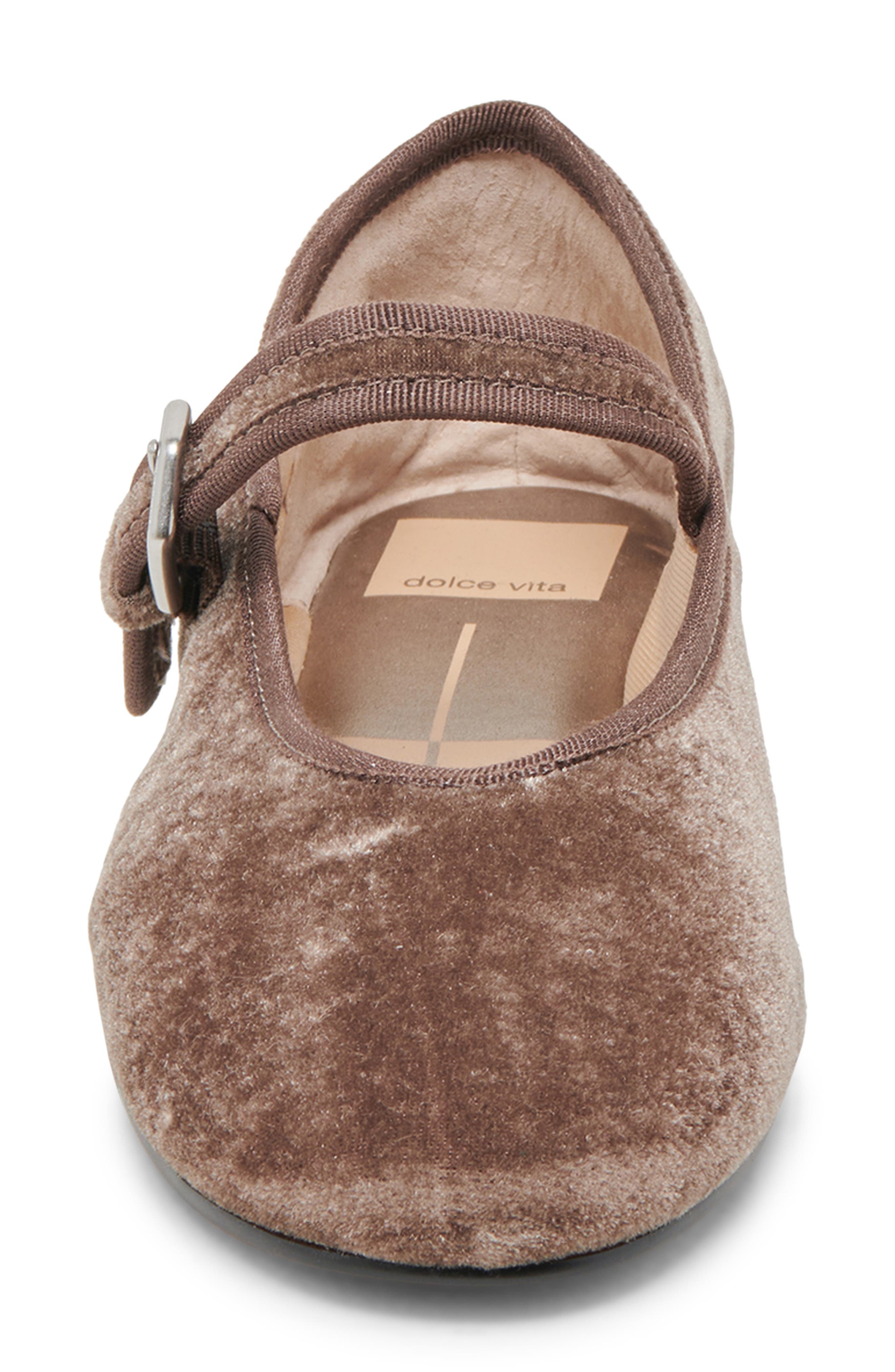 Dolce Vita Roslyn Mary Jane Flat, Alternate, color, Smoke Velvet