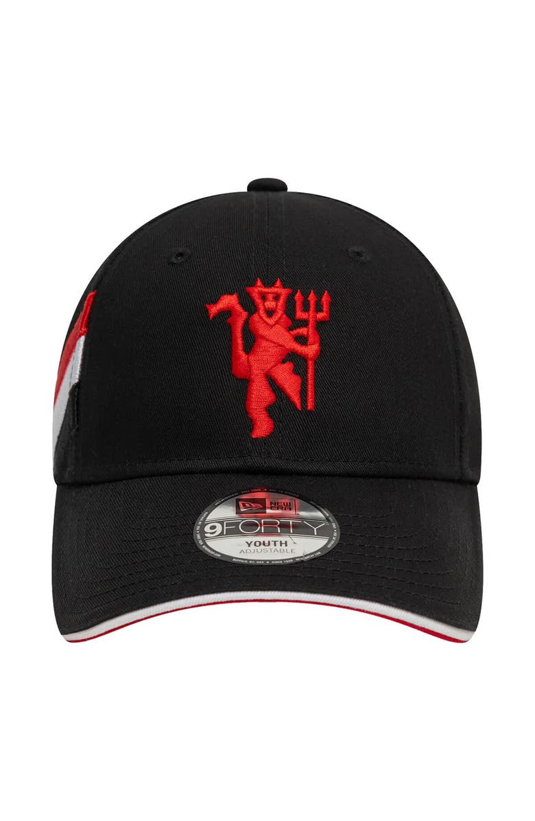 New Era Youth New Era Black Manchester United Flag 9FORTY Adjustable Hat, Alternate, color, 