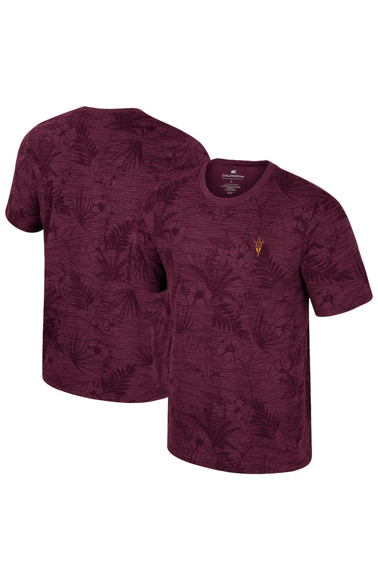 COLOSSEUM Men's Colosseum Maroon Arizona State Sun Devils Floral Printed T-Shirt, Main, color,