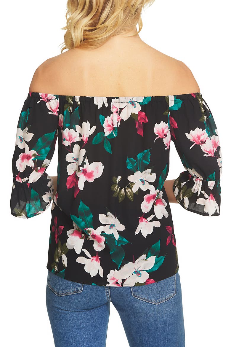 Off the Shoulder Blouse, Alternate, color, RICH BLACK