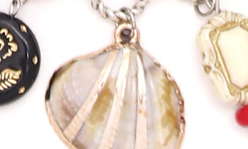 Petit Moments Crest Charm Necklace In Metallic