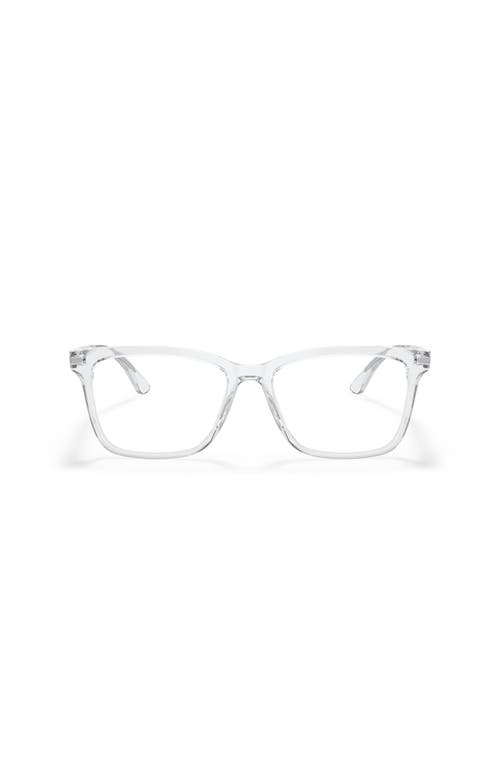 Prada 56mm Rectangle Optical Glasses In Transparent