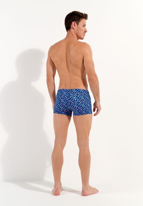 Hom Socoa Swim Shorts In Navy Print