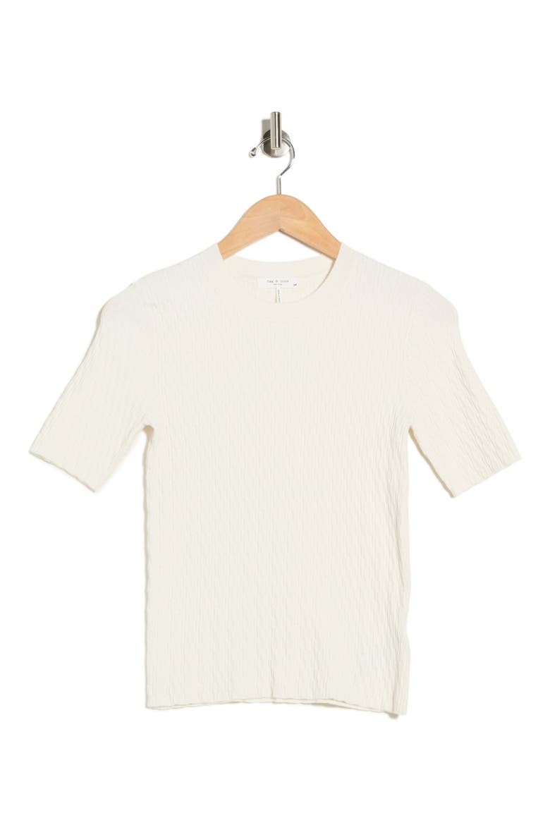 Tam Short Sleeve Sweater, Alternate, color, IVORY