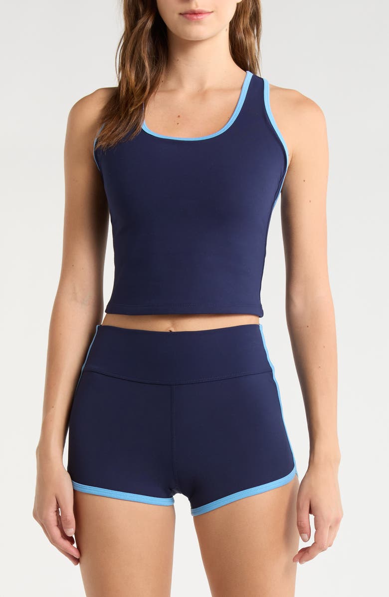 Year of Ours Sport Cut Out Back Tank, Main, color, Midnight/ Sport Blue