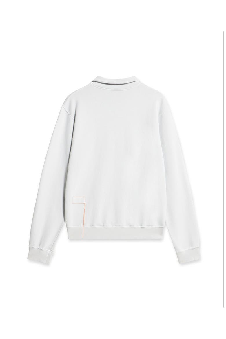 Yalepcoach Brushed Jersey Quarter Zip Collared Printed Sweatshirt, Alternate, color, ICE