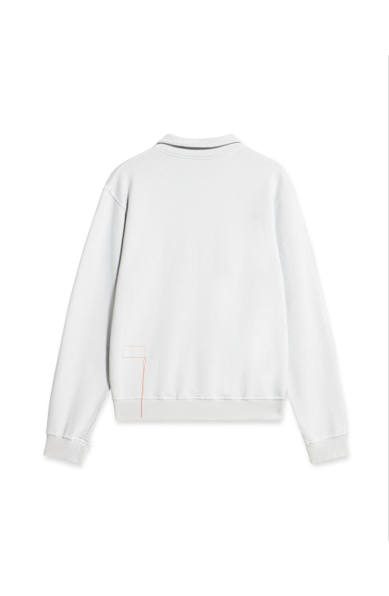 Fortela Yalepcoach Brushed Jersey Quarter Zip Collared Printed Sweatshirt, Alternate, color, Ice