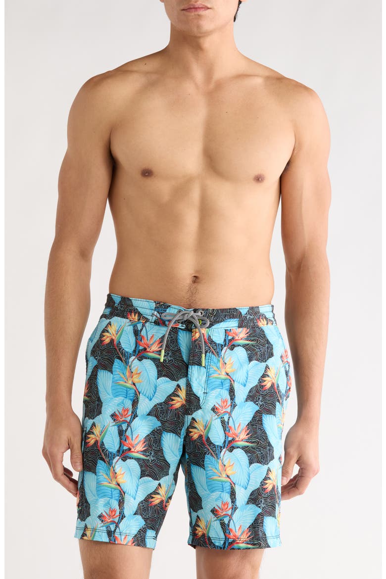 Baja Hidden Gems 8-Inch Board Shorts, Main, color, DEEP SPACE