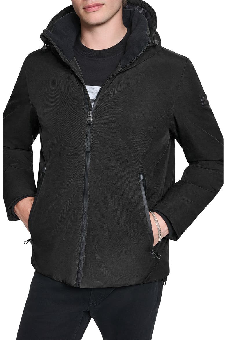 FlexTech Hooded Parka, Main, color, BLACK