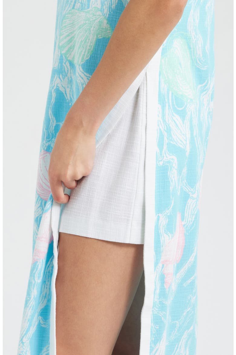 Eleanora Print Sleeveless Maxi Dress, Alternate, color, CAPRI BLUE OVERSIZED SHELDEN