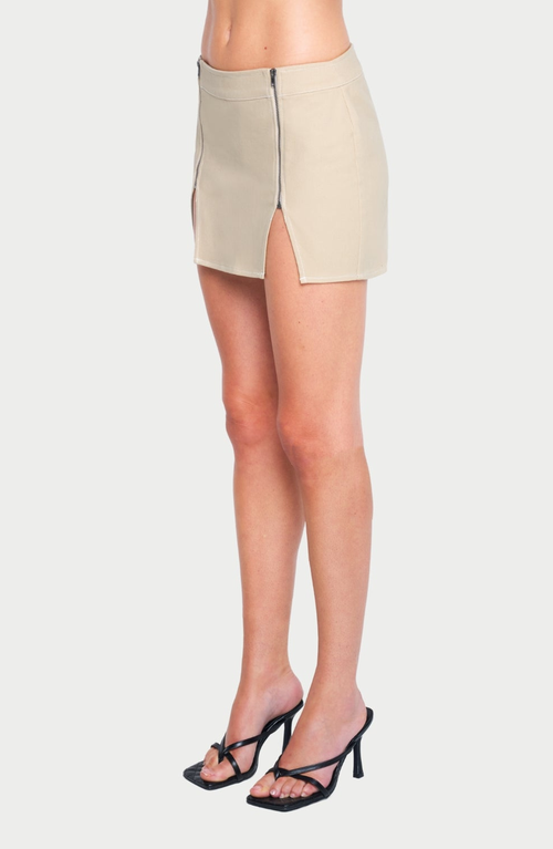 Ow Collection Women's Neutrals Marley Mini Skirt - Sand In Neutral