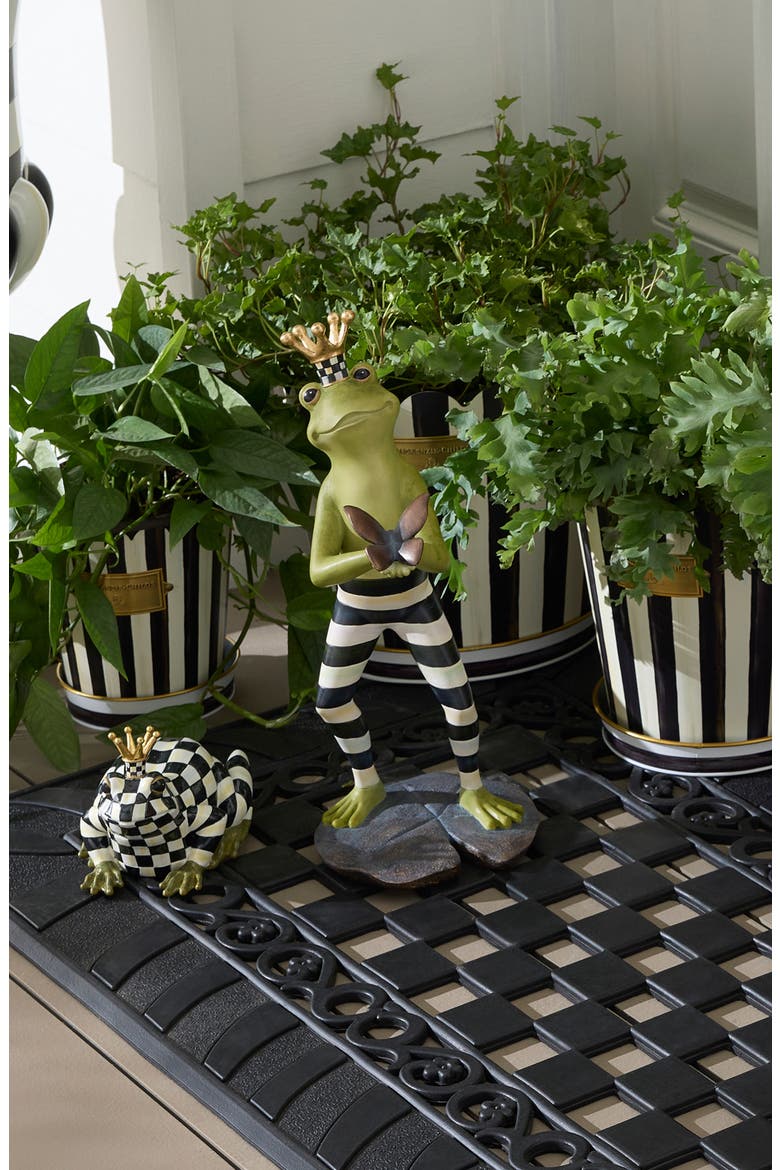 Courtly Check Fergal The Frog with Butterfly Figurine, Alternate, color, GREEN