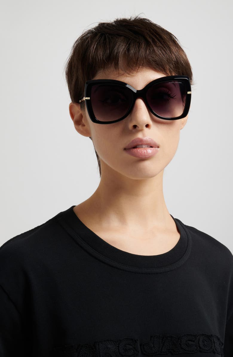 Marc Jacobs 56mm Gradient Butterfly Sunglasses, Alternate, color, 