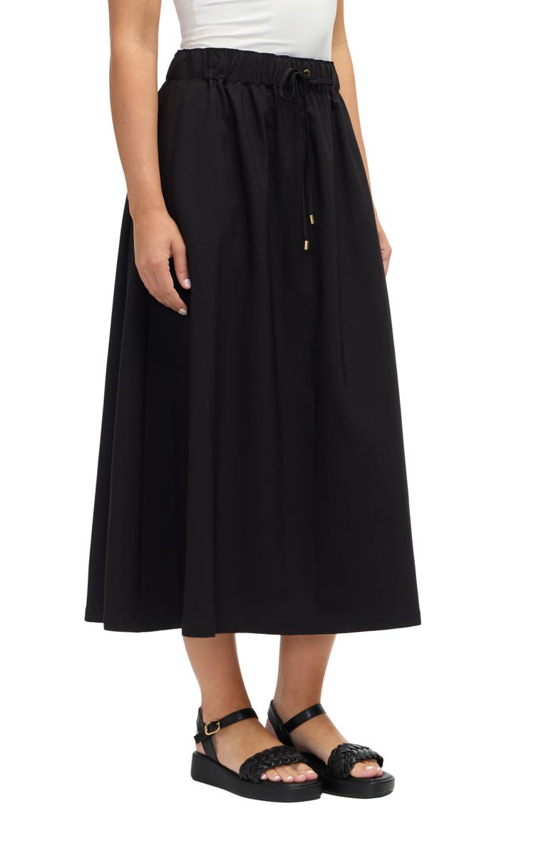 Ellen Tracy Cotton Midi Skirt, Alternate, color,