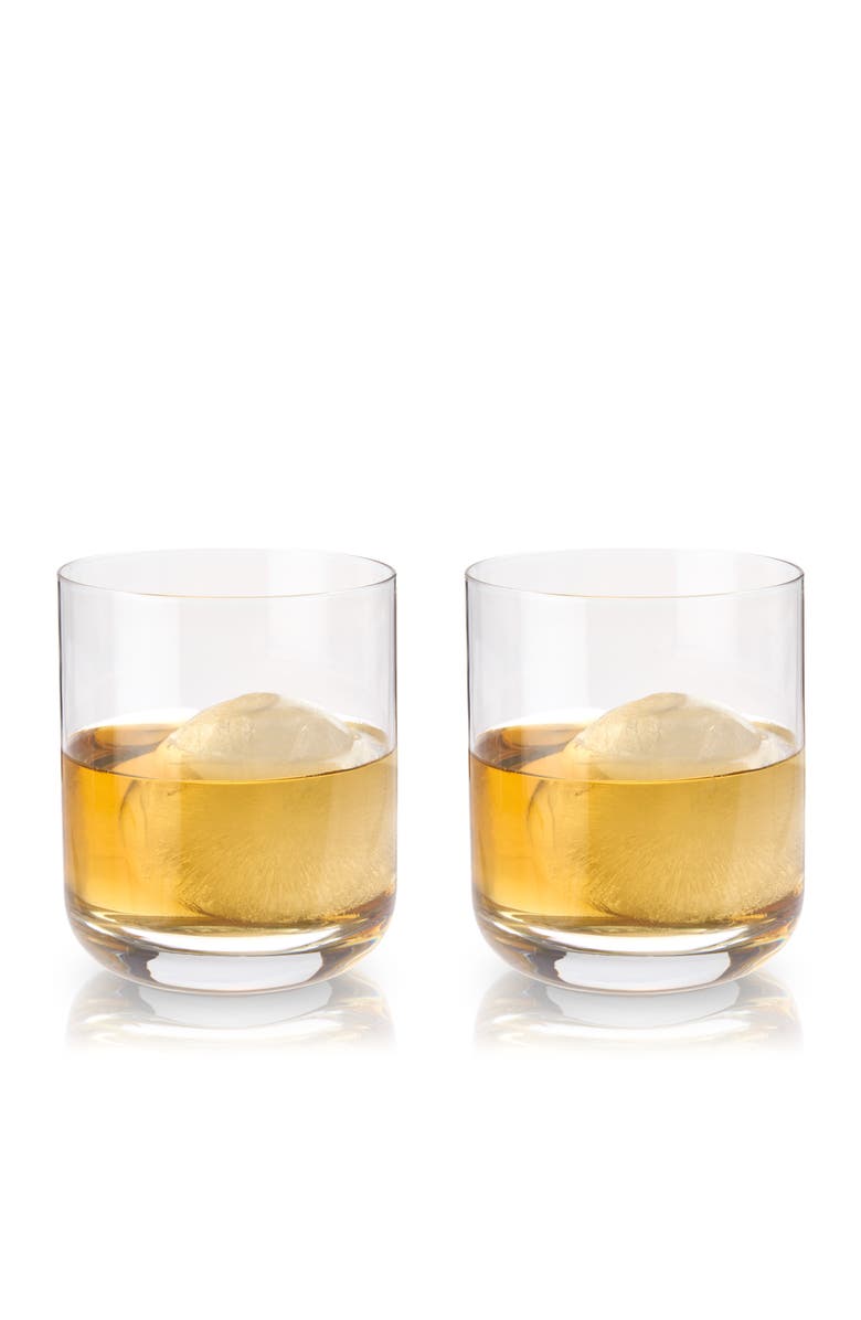Viski Raye Crystal Whiskey Tumblers Set of 2, Alternate, color, Clear