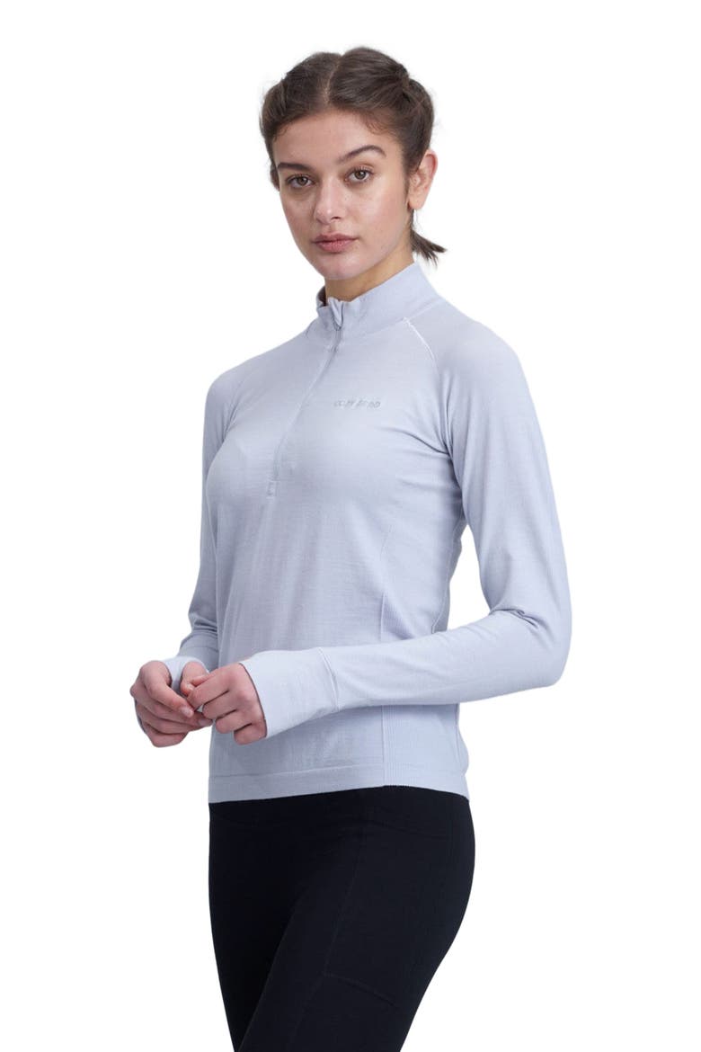 Tech Merino Classic Fit Half Zip Long Sleeve Base Layer, Alternate, color, Glacier Gray