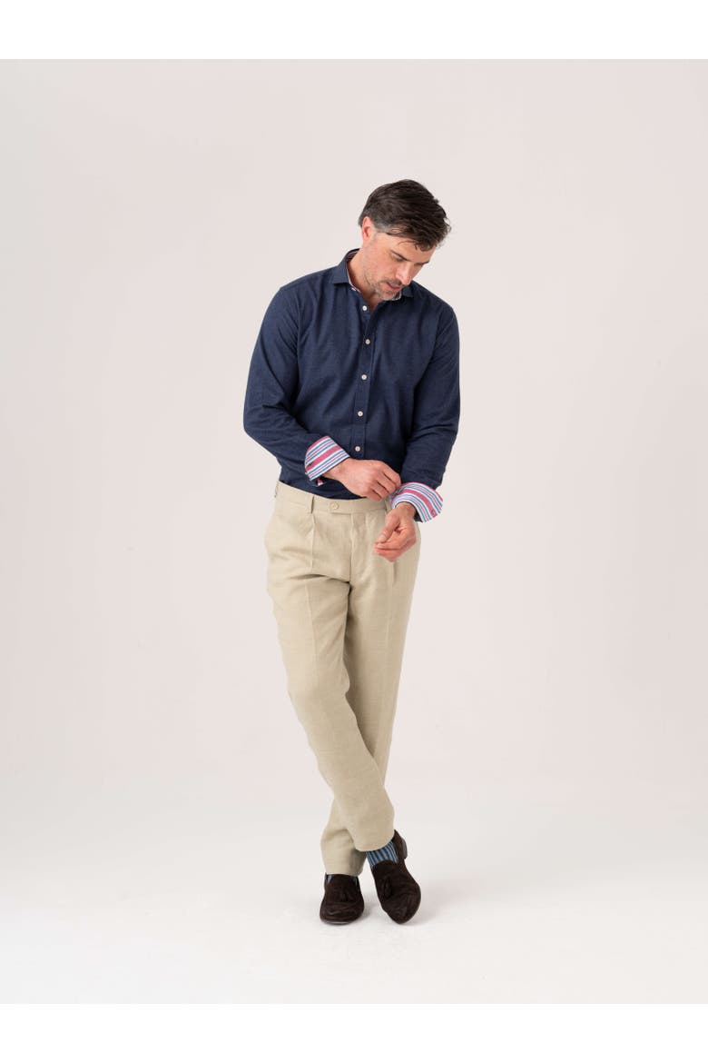 Cotton Cashmere Long Sleeve Shirt, Alternate, color, Navy