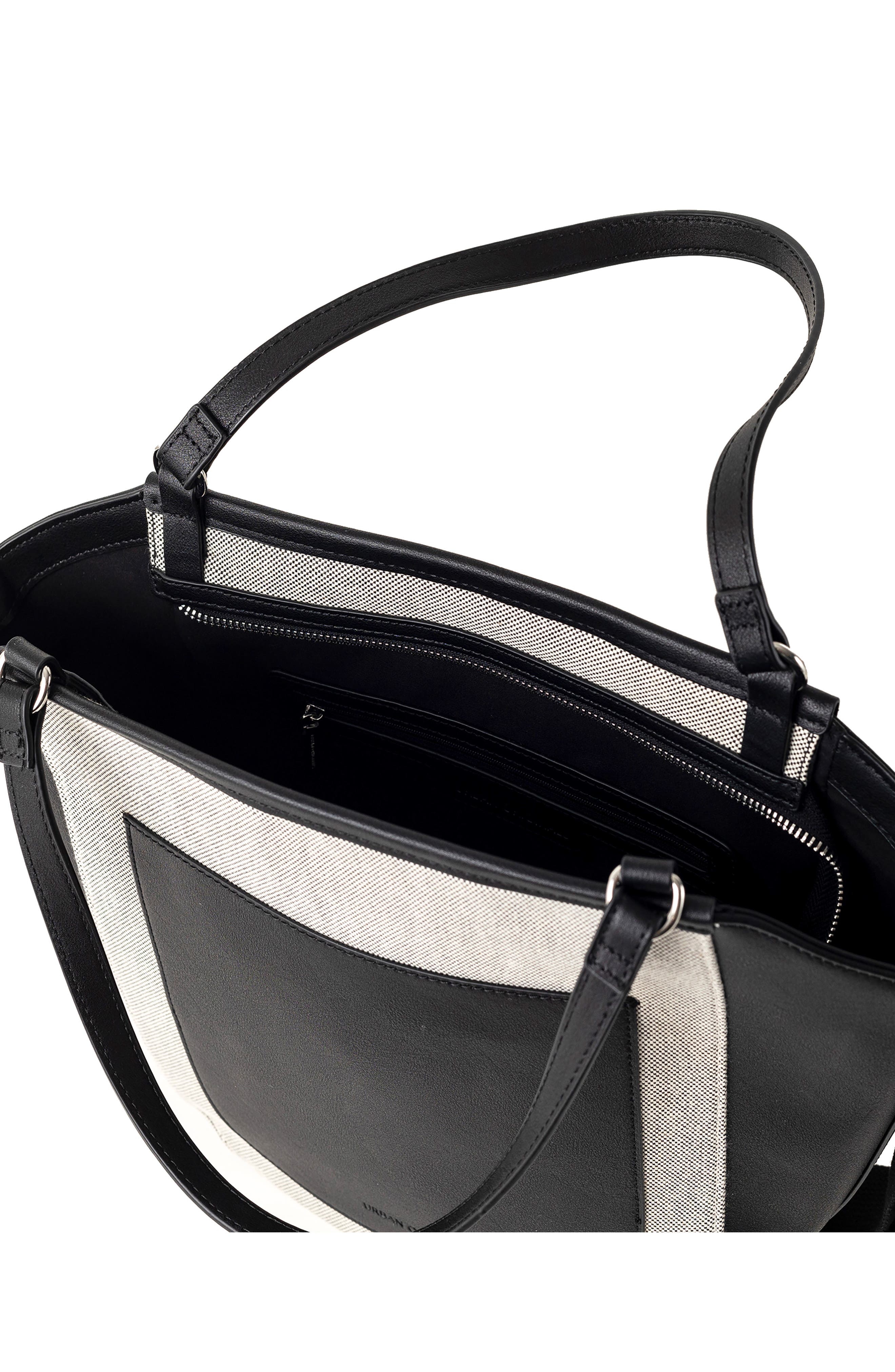 Urban Originals Harland Two Tone Tote Bag, Alternate, color, Black