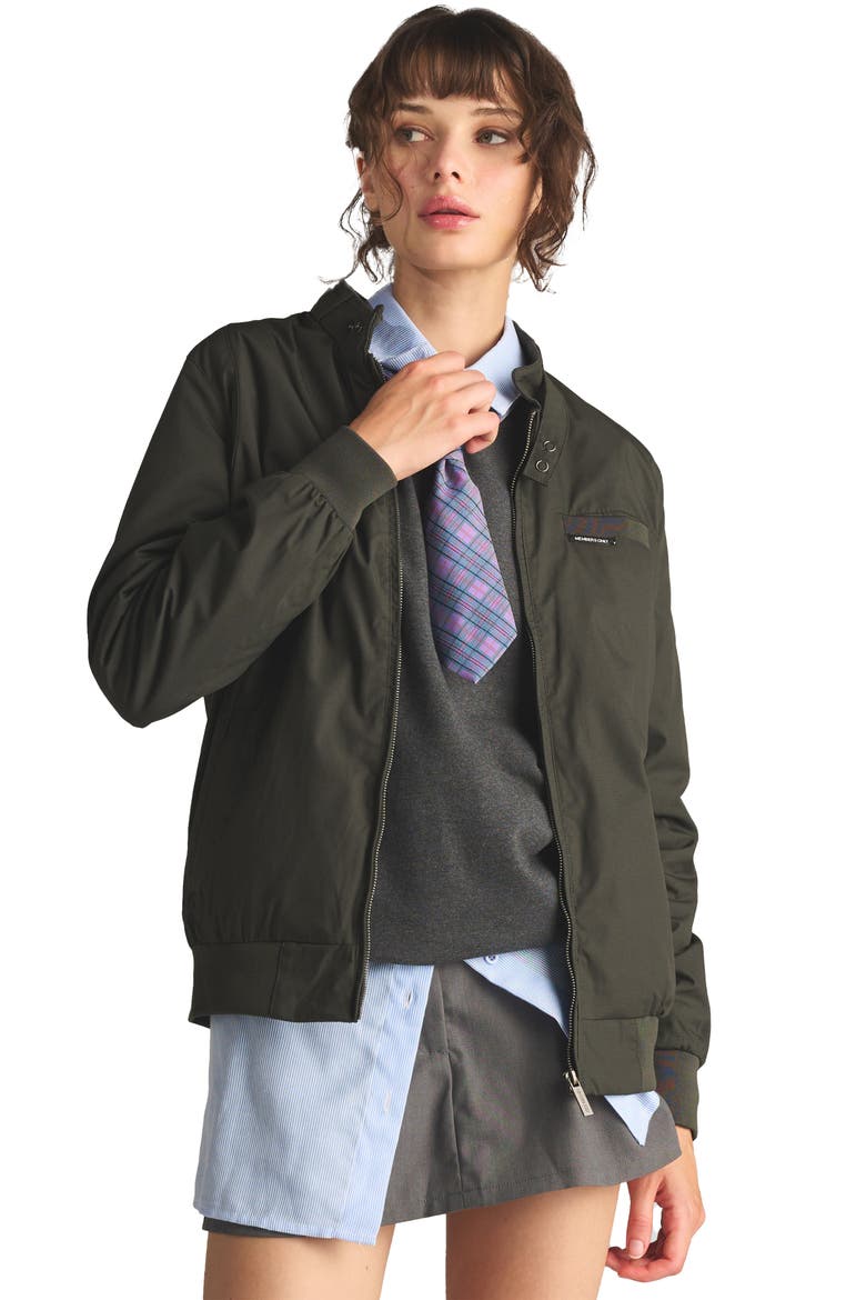 Classic Iconic Racer Jacket, Alternate, color, Dark green