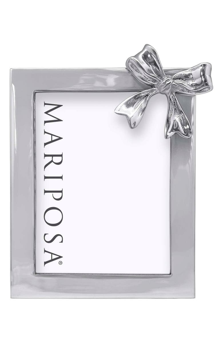 Mariposa Bow Picture Frame, Alternate, color, Silver