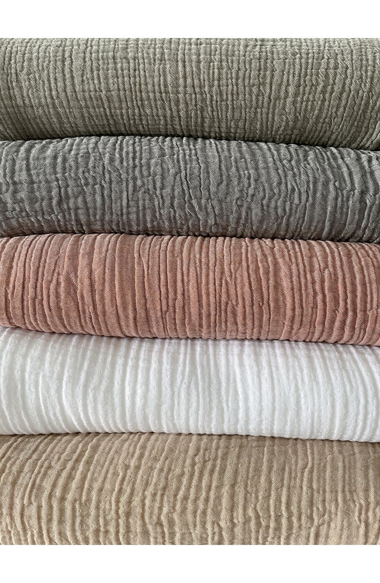 Anaya Crinkled Turkish Cotton Oversized Cuddle Blanket, Alternate, color, Charcoal Grey