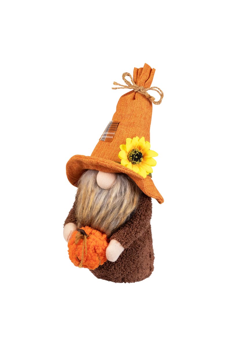 Northlight Sunflower and Pumpkin Gnome Fall Harvest Decoration - 13", Alternate, color, 