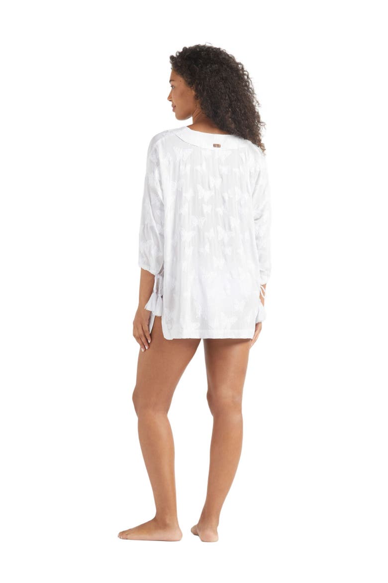 Women's Disco Butterflies Rayon Dress, Alternate, color, BLANC