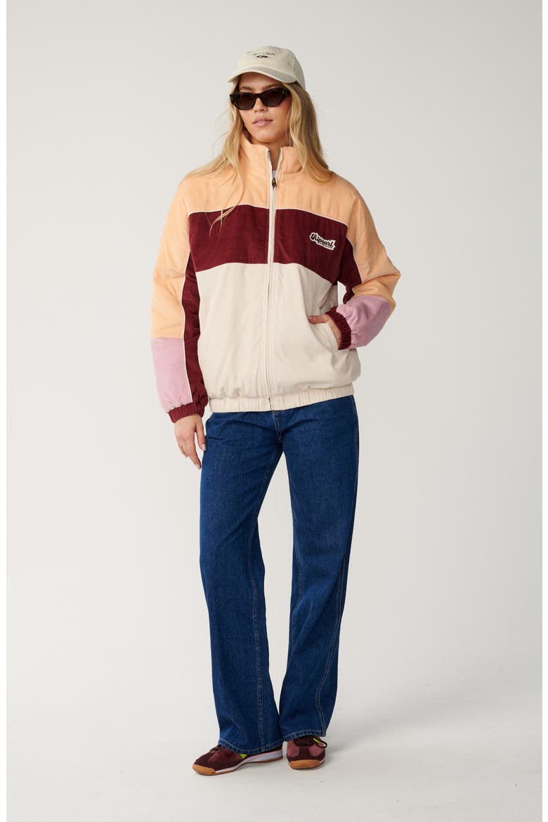 Keepsakes Colorblocked Corduroy Bomber Jacket, Alternate, color, BONE