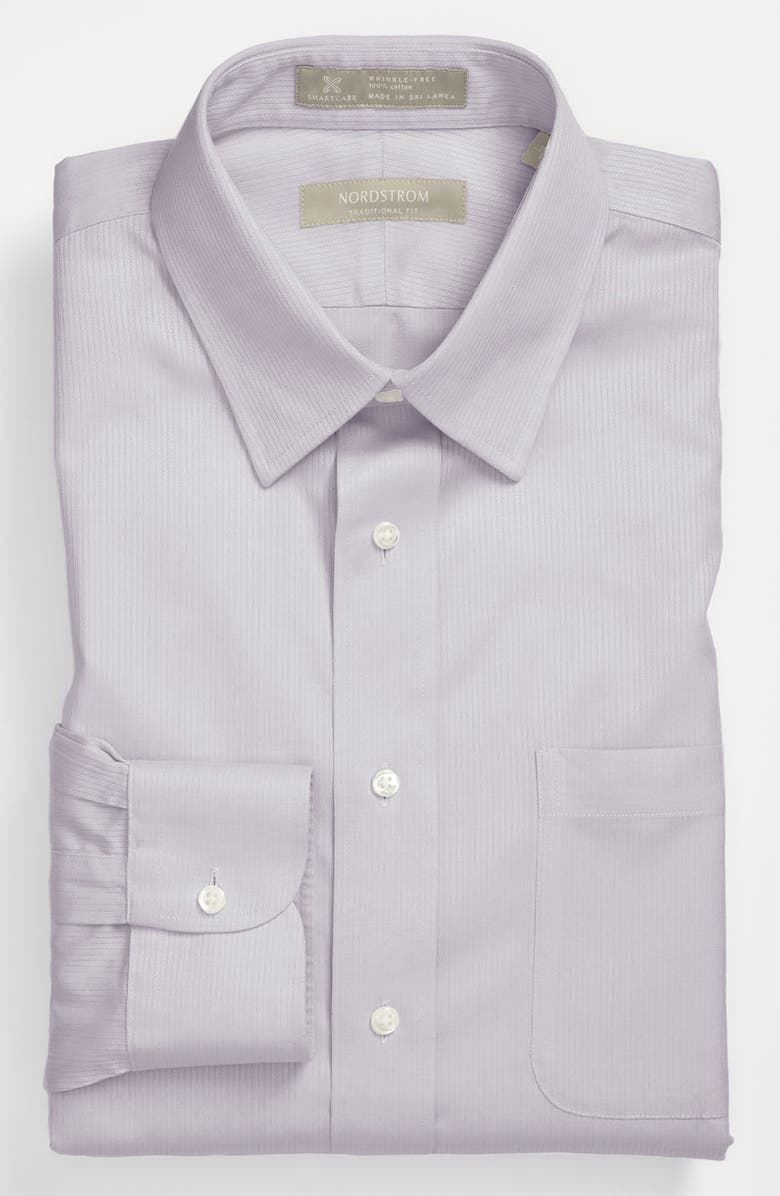 NORDSTROM MEN'S SHOP Nordstrom Mens Shop Smartcare<sup>™</sup> Traditional Fit Stripe Dress Shirt, Alternate, color, 